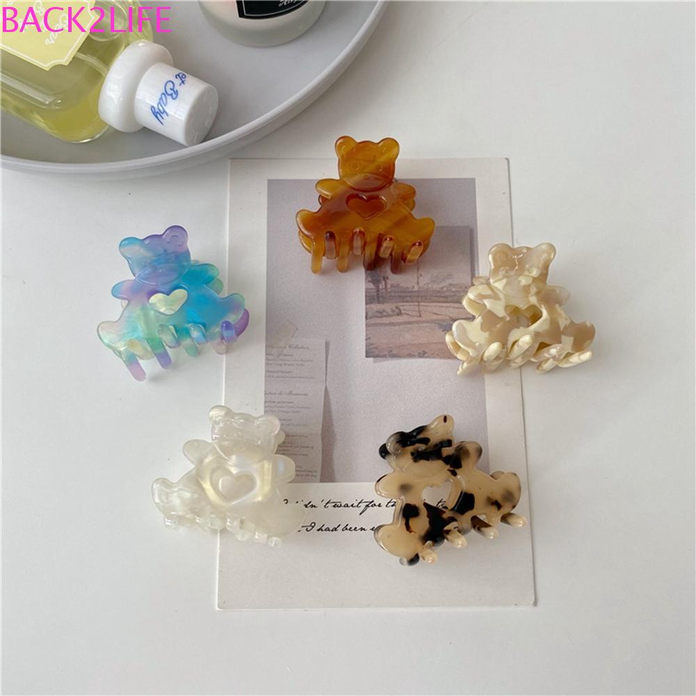 BACK2LIFE Kẹp Tóc Hình Móng Vuốt Gấu Kiểu Hàn Quốc Dễ Thương Cho Bé Gái
