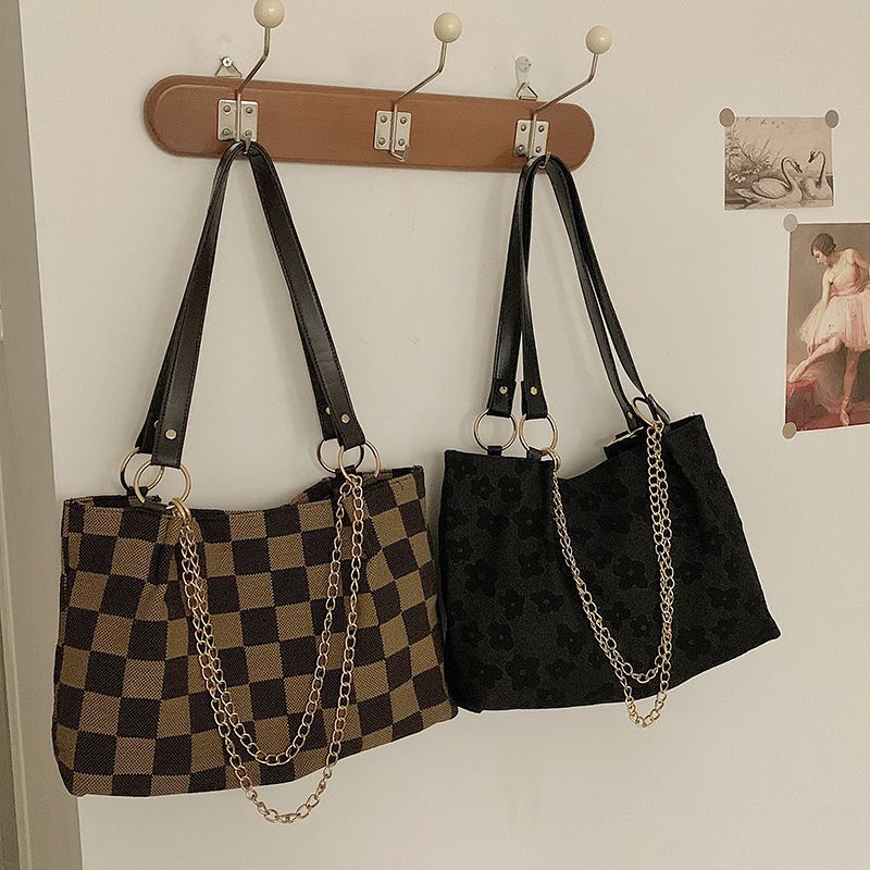 Túi Xách Canvas Sức Chứa Lớn Kiểu Dáng Đơn Giản Thời Trang Dành Cho Nữ