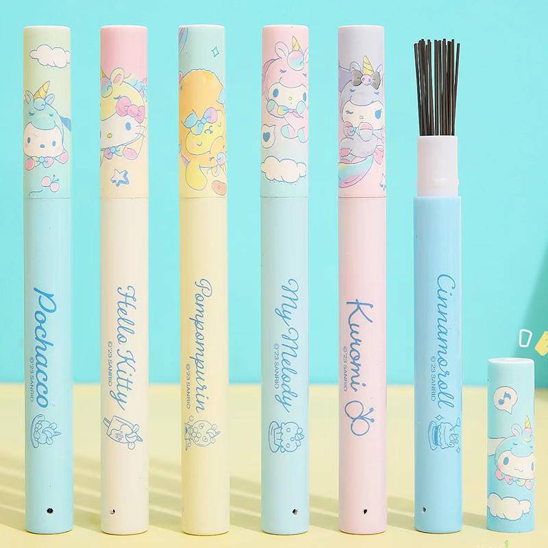 SANRIO Bút Chì Ngòi 0.5mm Họa Tiết Melody Pochacco Kuromi Cinnamoroll Pom Purin Dễ Thương