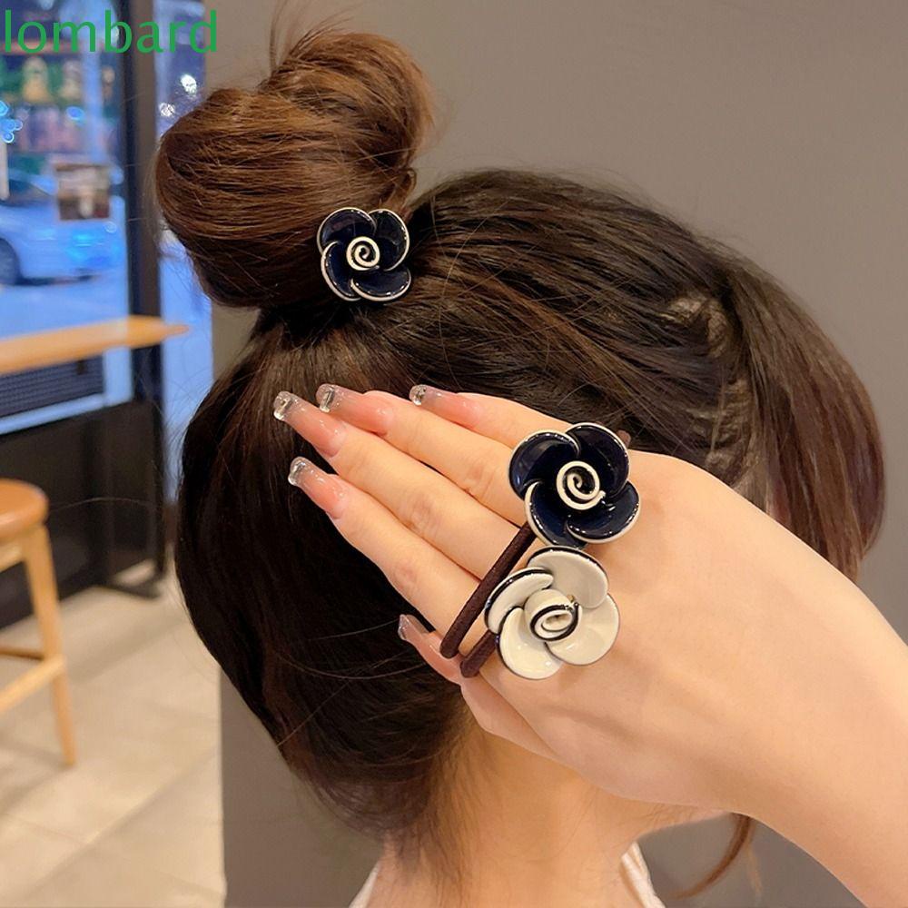 LOMBARD Dây Buộc Tóc Đuôi Ngựa Cao Su Co Giãn Họa Tiết Da Báo Thời Trang