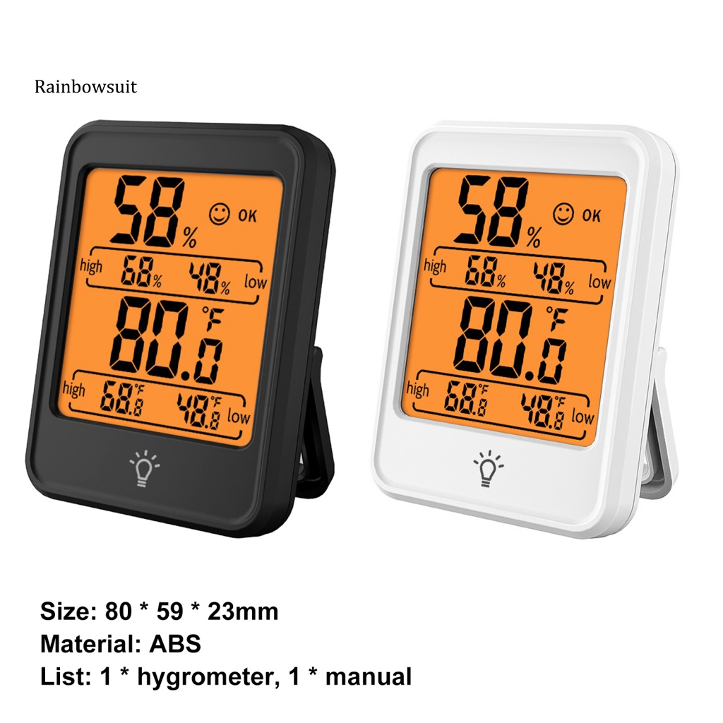 Đồng Hồ Đo Nhiệt Độ Và Độ Ẩm MC41 Màn Hình LCD Kỹ Thuật Số Có Đèn Nền Dành Cho Phòng Em Bé