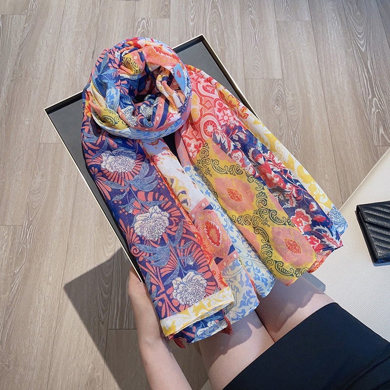 Khăn Choàng Đi Biển Chống Nắng Bằng Vải Cotton Lanh Mỏng Họa Tiết Râu Phong Cách Bohemian Xinh Xắn 2023 180 * 90cm Dành Cho Nữ