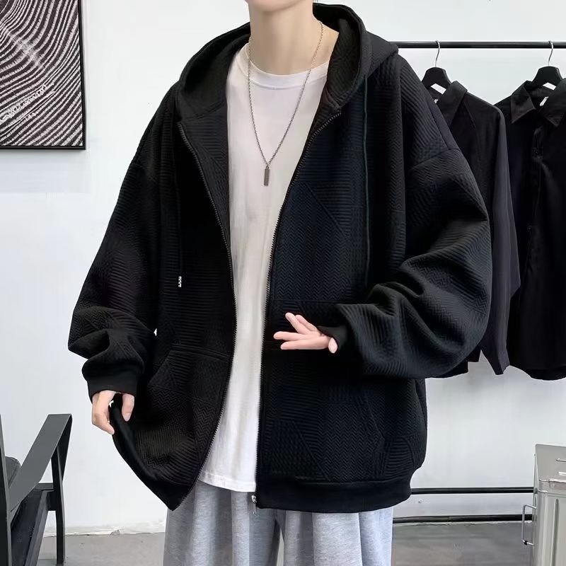 Áo Khoác Hoodie Màu Trơn Thời Trang Trẻ Trung Cho Nam