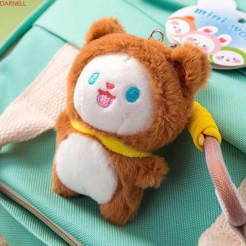 DARNELL Móc Khóa Hình Thỏ / Gấu Hoạt Hình Nhồi Bông Đáng Yêu Phong Cách Hàn Quốc