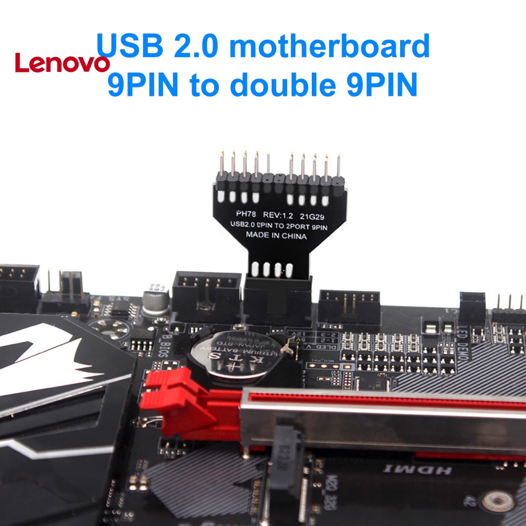 Đầu Nối Bo Mạch Chủ Hoa Hướng Dương Cổng USB2.0 9Pin Sang 2 9Pin Cho Đèn RGB Máy Tính