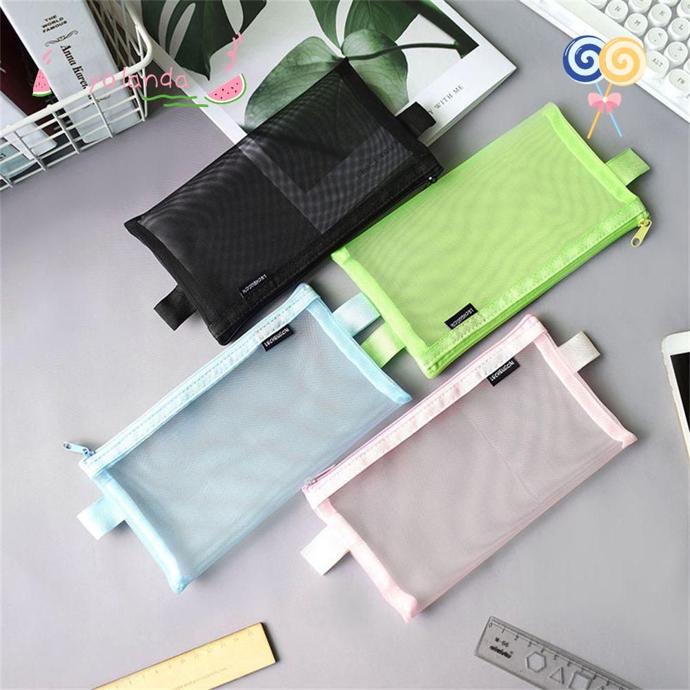 YOLA Túi Đựng Bút Bằng Nylon Thiết Kế Giản Dị