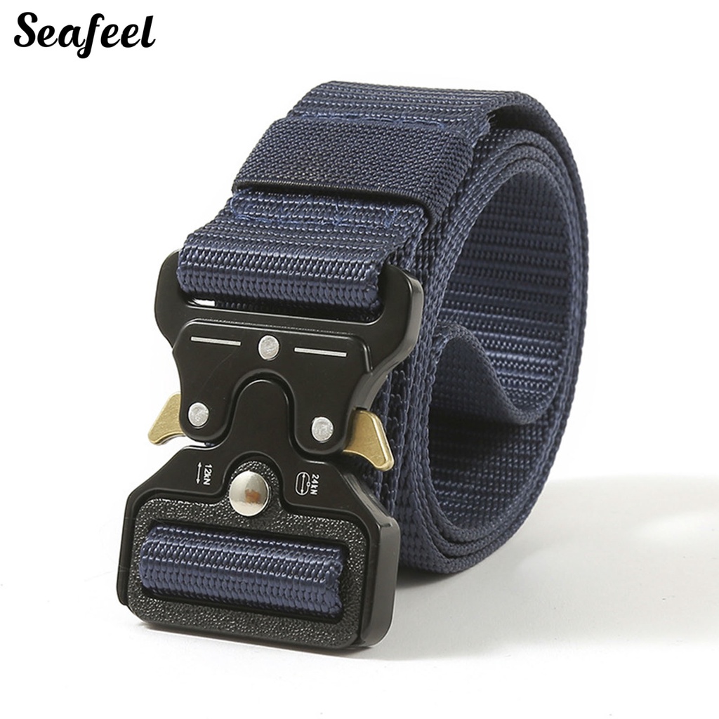 Thắt Lưng Sinh Tồn Màu Trơn Tháo Lắp Nhanh Có Khóa Điều Chỉnh Được Chuyên Nghiệp Không Cần Dùng Ngoài Trời Cho Nam