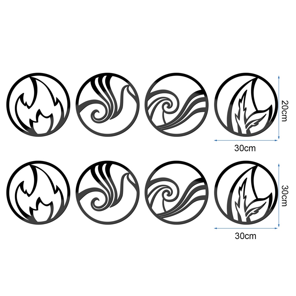 Bộ 4 Miếng Dán Tường Bằng Acrylic Tráng Gương 3D Độc Đáo Trang Trí Nhà Cửa