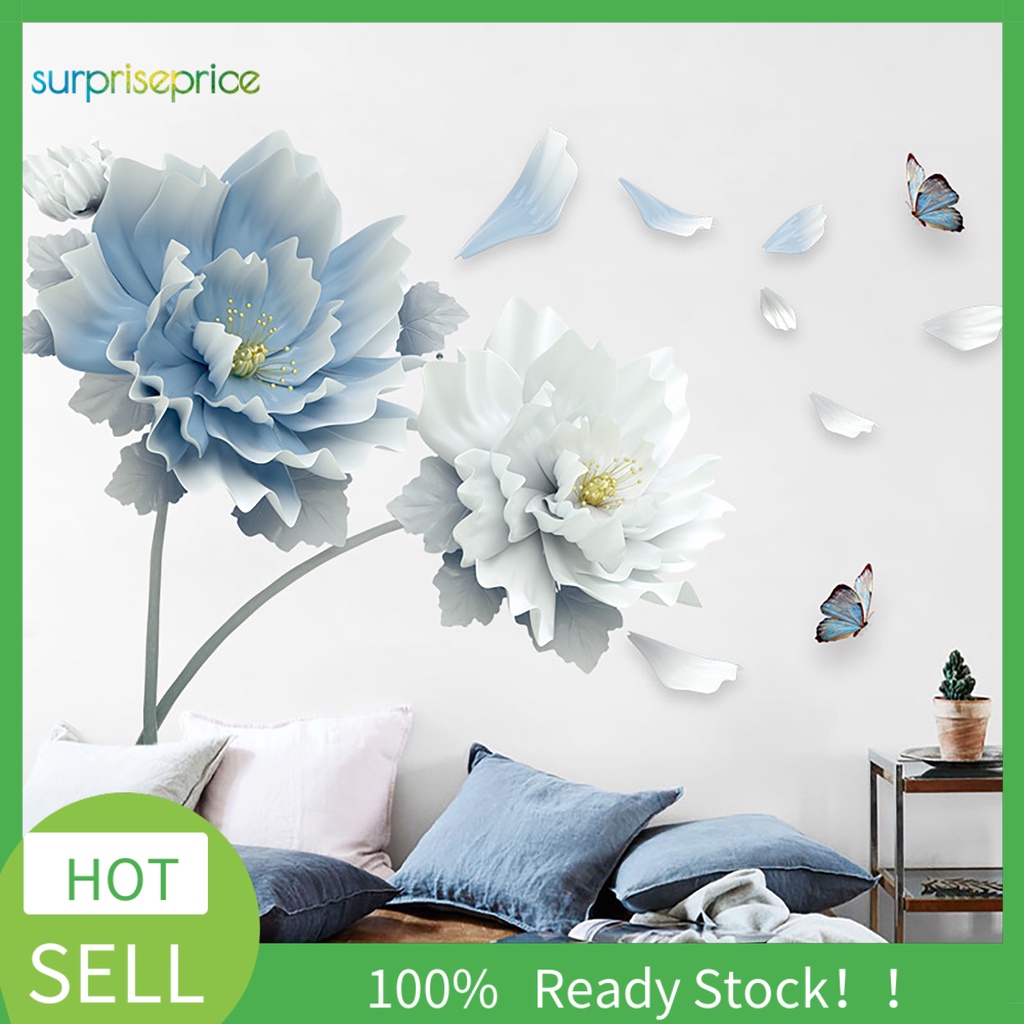 Miếng Dán Tường Trang Trí Hình Hoa Bằng PVC Chống Biến Dạng