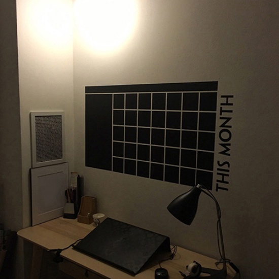 Bảng Đen Dán Tường Ghi Lịch Tháng Trang Trí Nhà Cửa / Văn Phòng