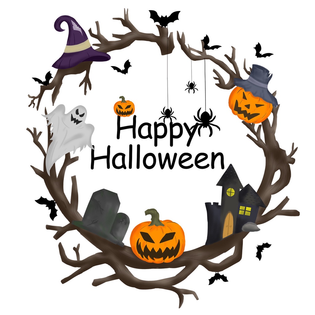 (Bất Ngờ) Hình Dán Tường Halloween 3D Có Thể Tháo Rời Trang Trí Nhà Cửa