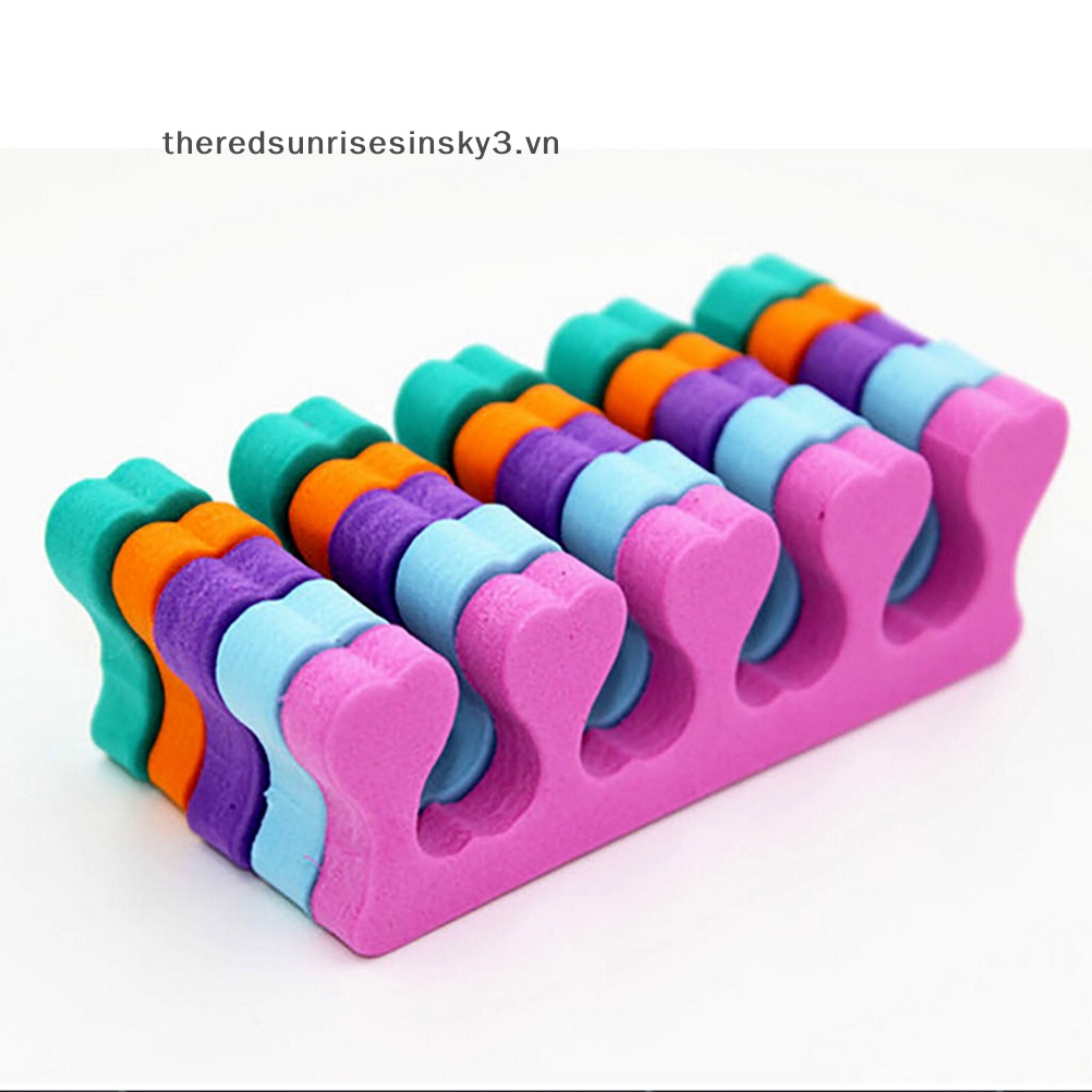 Set 10 Dụng Cụ Tách Ngón Chân Làm Móng Nghệ Thuật Bằng Mút Xốp Mềm