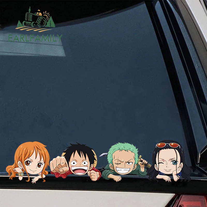 Đề Can Dán Trang Trí Xe Hơi / Xe Máy / Xe Tải / Ván Lướt Ván Họa Tiết Hoạt Hình ONE PIECE 13cm