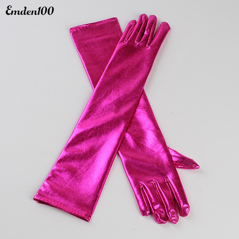 Đôi Găng Tay Da Giả Lấp Lánh Dùng Hóa Trang Cho Nữ