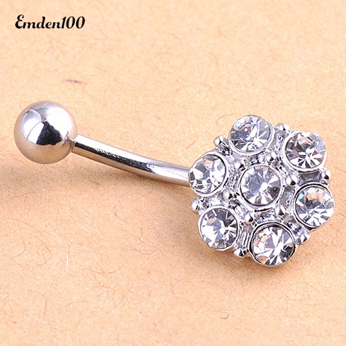 [EMDEN] Set 7 Khuyên Rốn Tròn Đính Kim Cương Giả Bảo Vệ Rốn Múa Belly Dance