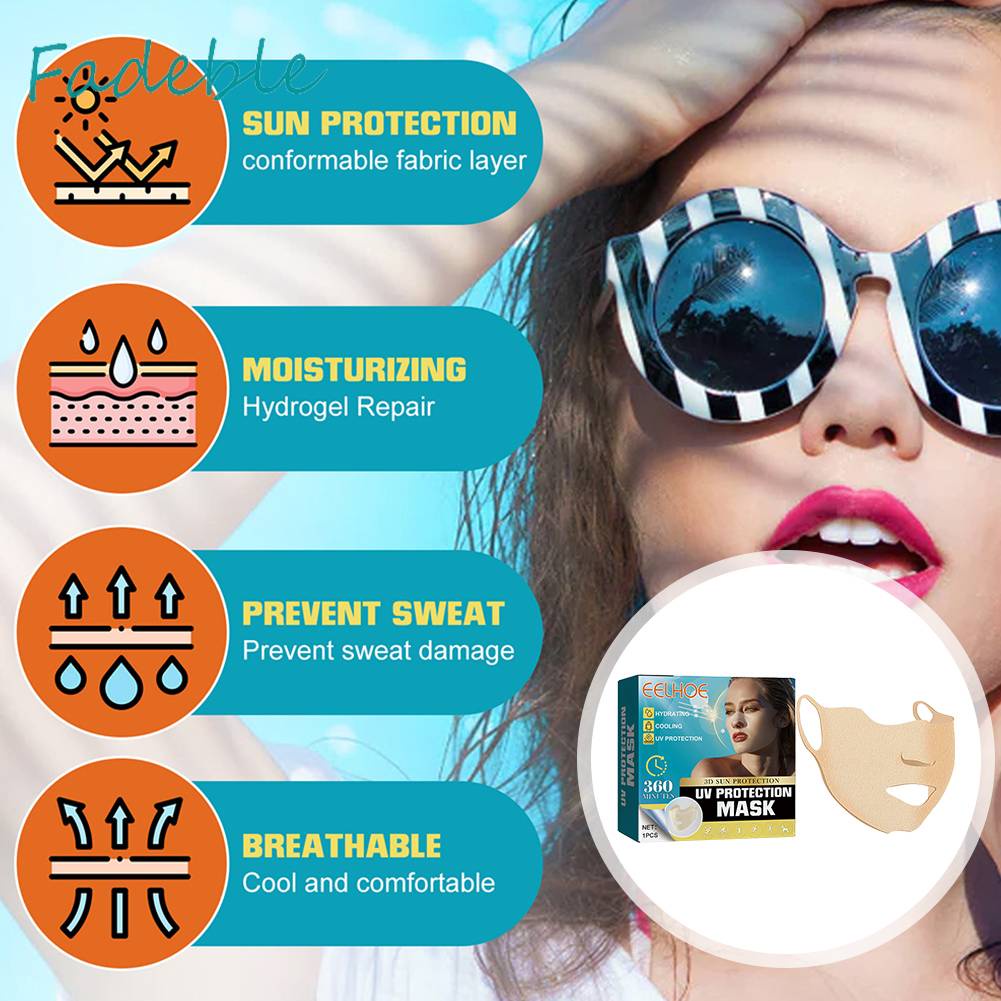 Khẩu Trang Chống Nắng Toàn Diện Chống Thấm Nước Có Thể Điều Chỉnh Phù Hợp Cho Mù