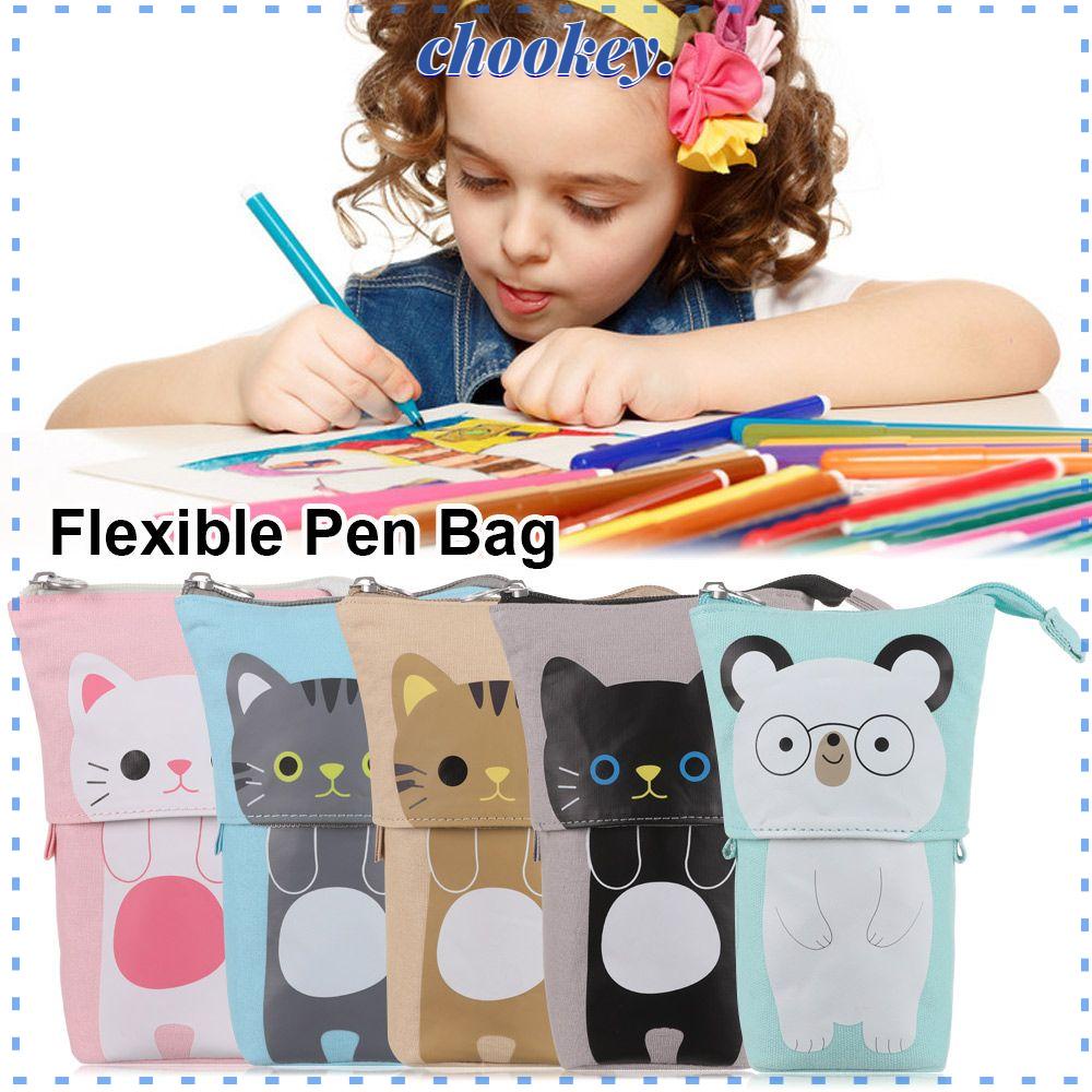 CHOOKEY Túi Đựng Bút Chì Cỡ Lớn Có Khóa Kéo Thiết Kế Mới Cao Cấp Tiện Lợi Dễ Sử