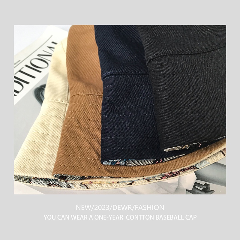 Nón Tai Bèo Hai Mặt Họa Tiết Gấu Hoạt Hình Dễ Phối Đồ Thời Trang Xuân Thu Cho Nữ