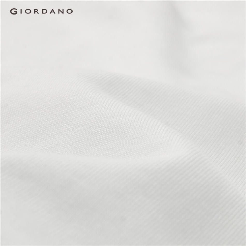 Áo thun cotton GIORDANO 05393205 tay ngắn in hình mèo dễ thương cho nữ