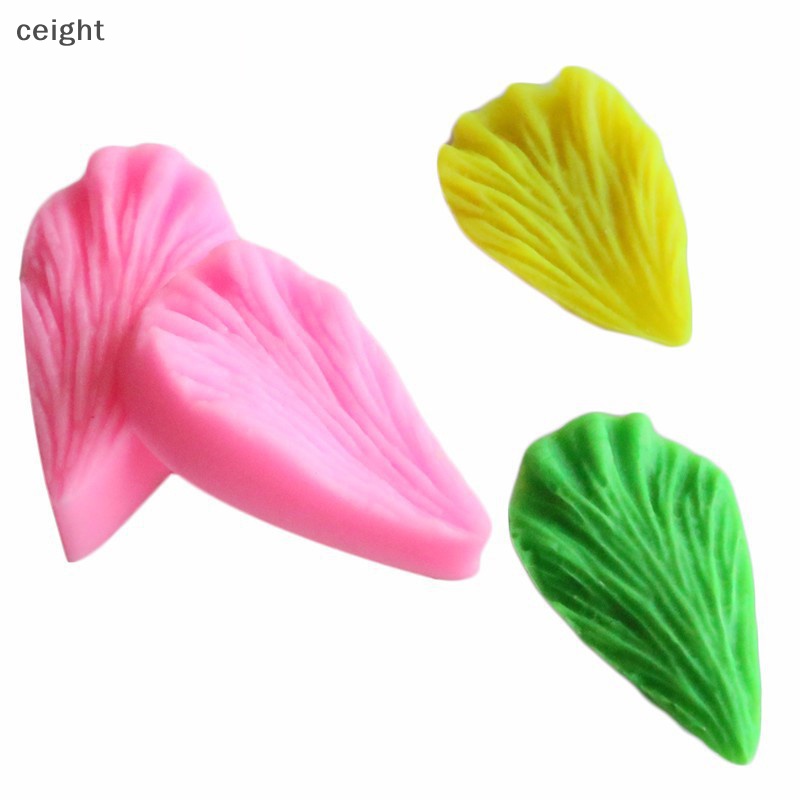 1 Cặp Khuôn Silicon Làm Bánh Hình Cánh Hoa Lá Độc Đáo
