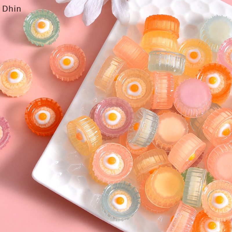 [Dhin] Set 5 Quả Trứng Ngâm Sợi Dạ Quang Mini Bằng Nhựa Resin Phát Sáng Trong Bóng Tối Trang Trí