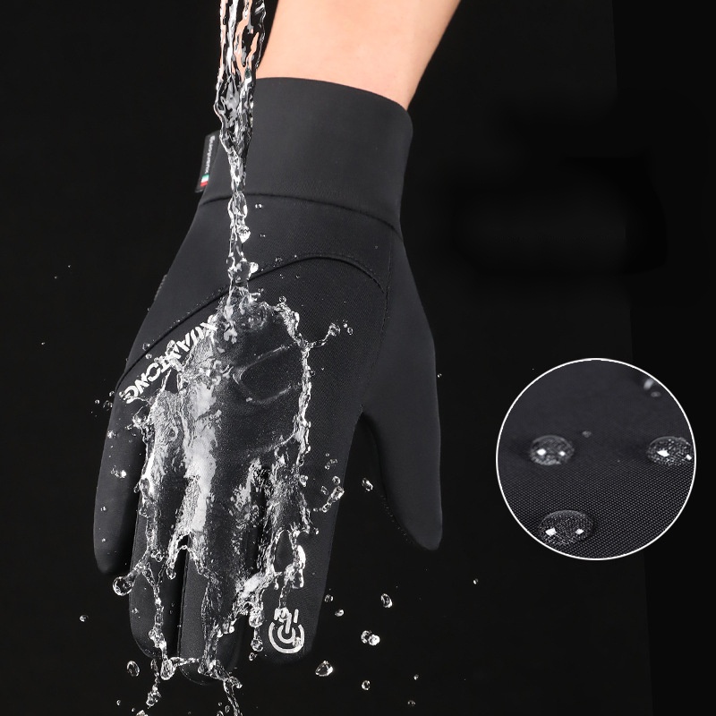 Găng Tay Lái Xe Đạp / Leo Núi Vải Lông Cừu Giữ Ấm Chống Gió / Chống Trượt Màn Hình Cảm