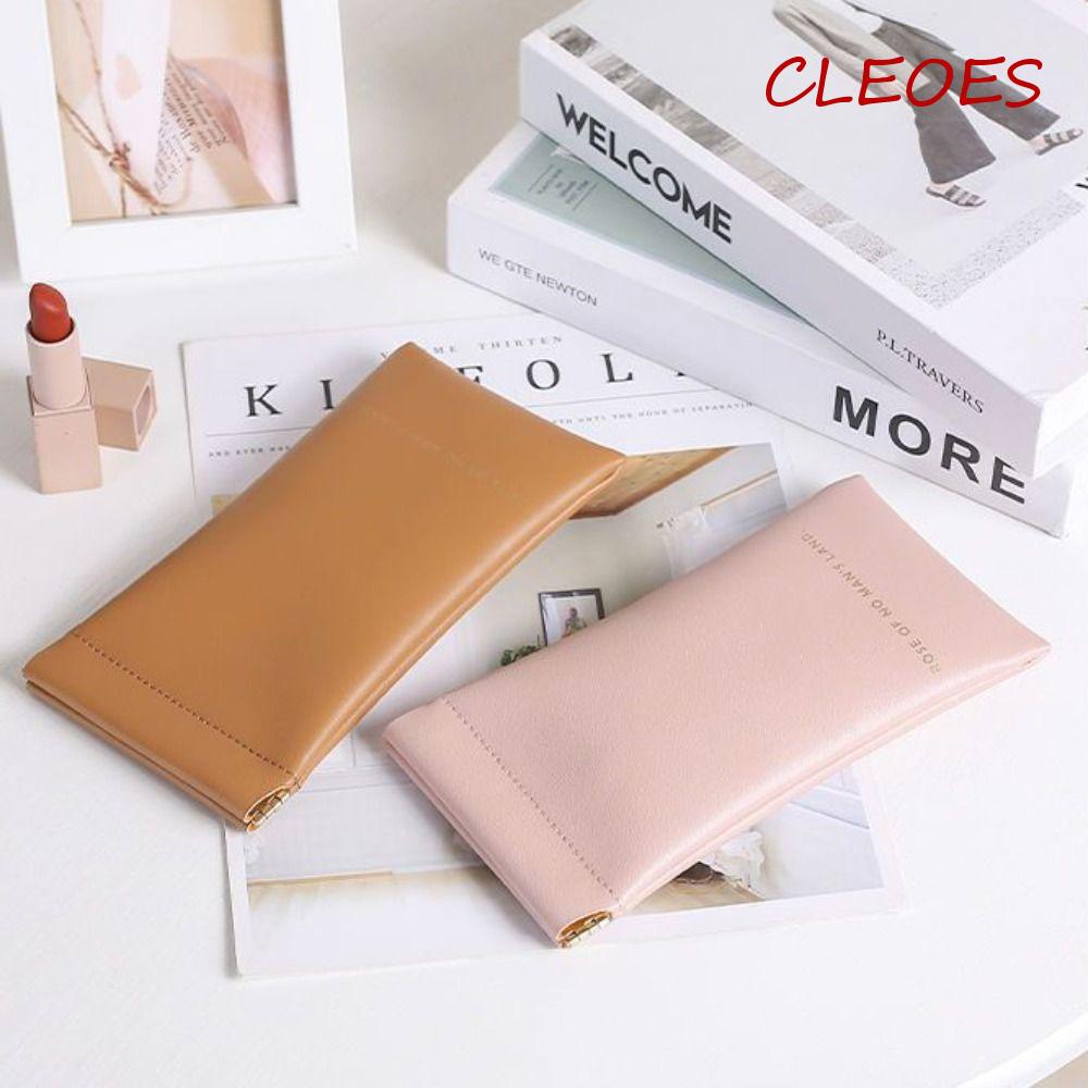 CLEOES Ốp Bảo Vệ Mắt Kính Bằng Da PU Tự Động Đóng Chống Nước Thời Trang Cho Nam