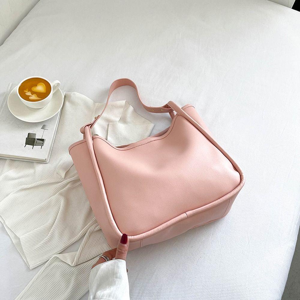 LOMBARD Túi Xách Da PU Cỡ Lớn Mềm Mại Phong Cách Hàn Quốc Cho Nữ