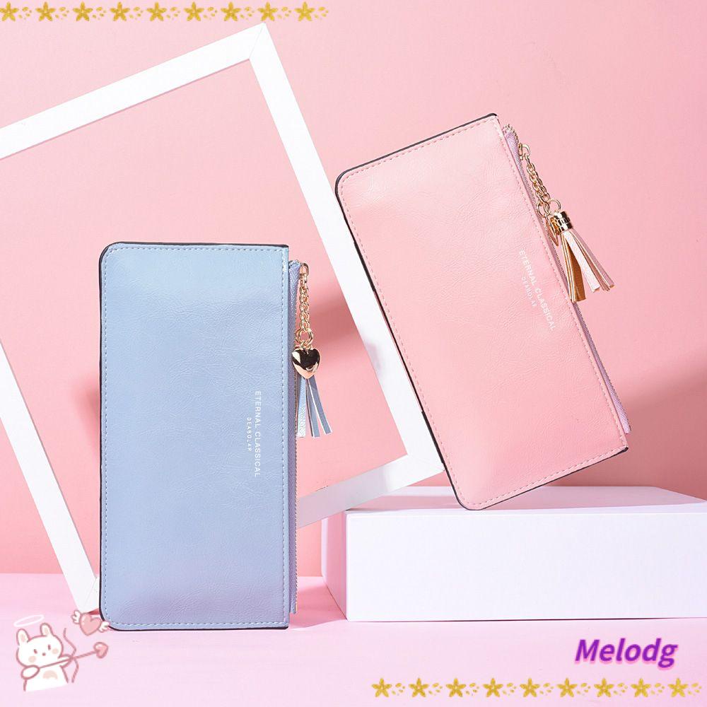 MELODG Ví Da Nữ Dáng Dài Thời Trang Phong Cách