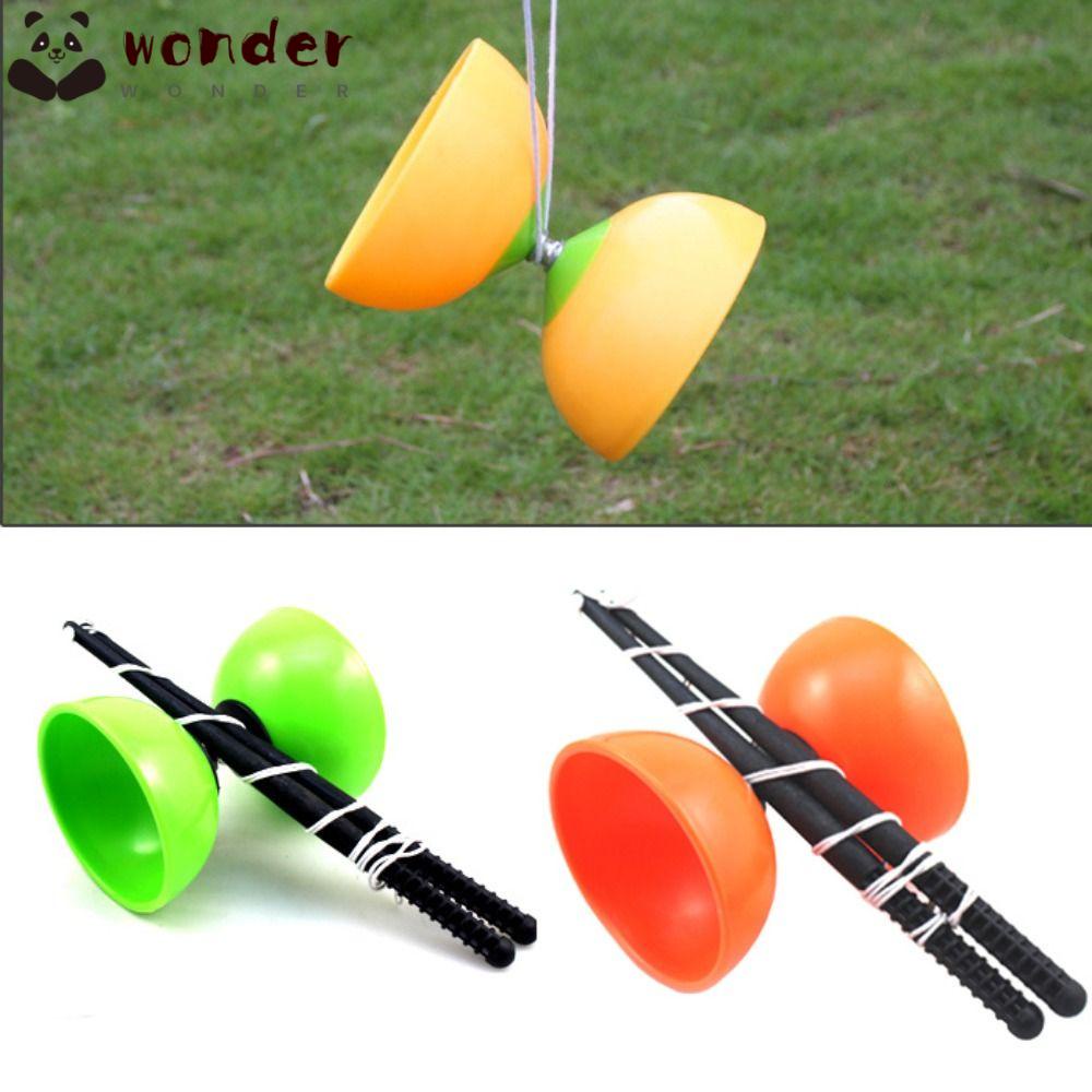 WONDER Đồ Chơi Diabolo Trung Hoa yo-yo Bằng Da Dày Dặn Mềm Mại Hình Bát Cảm Biến Hình Dạng Cho Trẻ Em