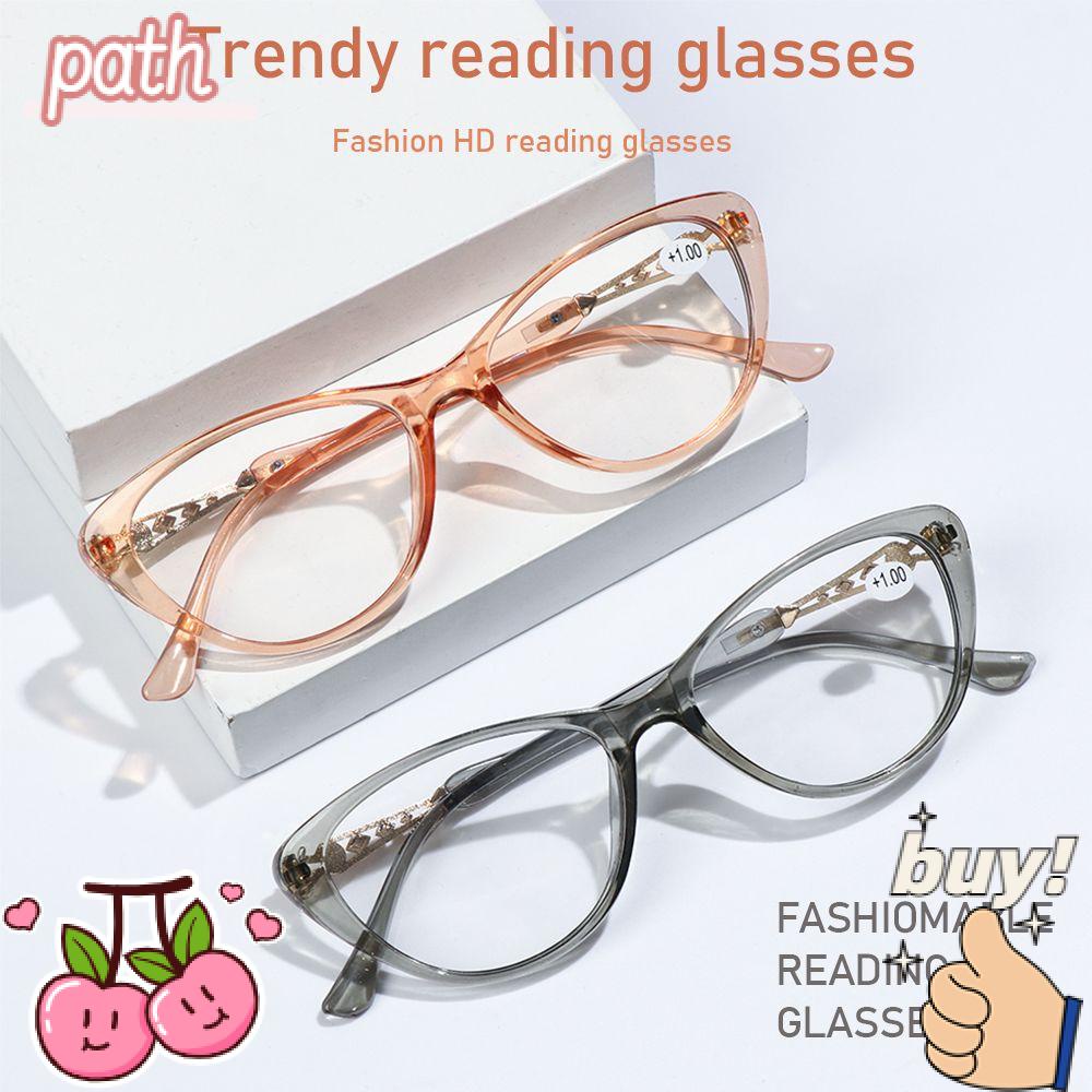 PATH Kính Đọc Sách Thời Trang Màu Trong Suốt + 1.0 ~ + 4.0
