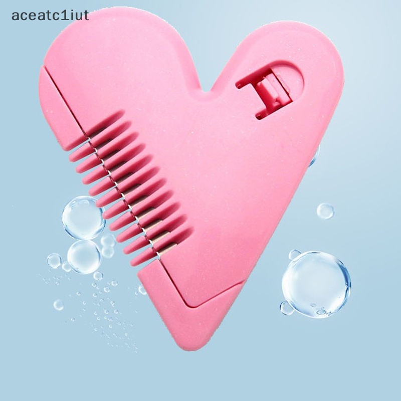 Tông đơ cắt tóc mini màu hồng mới lược cắt tóc hình trái tim tình yêu có lưỡi dao mới
