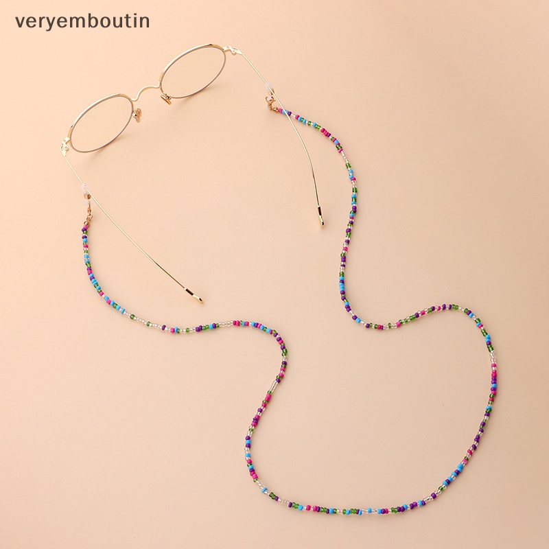 Dây Đeo Mắt Kính Đính Hạt Nhiều Màu Chống Trượt Cho Nữ