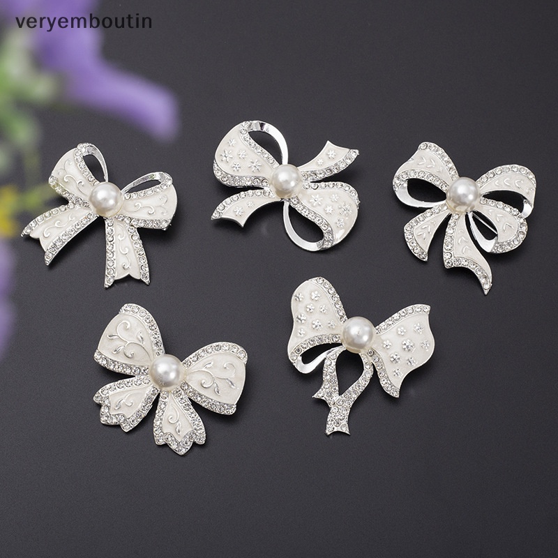 Ghim Cài Áo Hình Nơ Đính Đá / Ngọc Trai Chống Ánh Sáng Thời Trang Cho Nữ