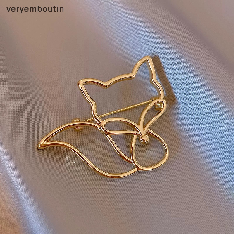 Trâm Cài Áo Hình Cáo Màu Vàng Thời Trang Cao Cấp Phong Cách Hàn Quốc Cho Nữ