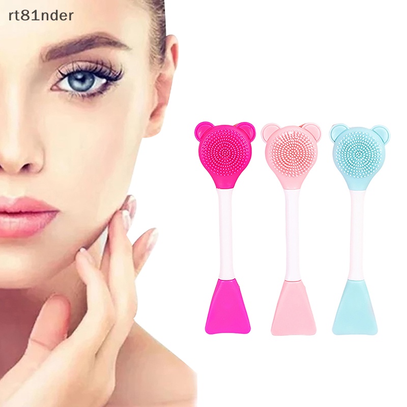 Cọ Đắp Mặt Nạ Silicone Hai Đầu Loại Bỏ Mụn Đầu Đen Có Thể Tái Sử Dụng