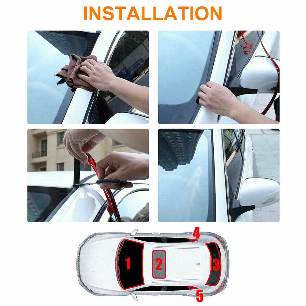 Dải Dán Viền Cửa Sổ Xe Hơi Chống Bụi Đa Năng Tiện Dụng