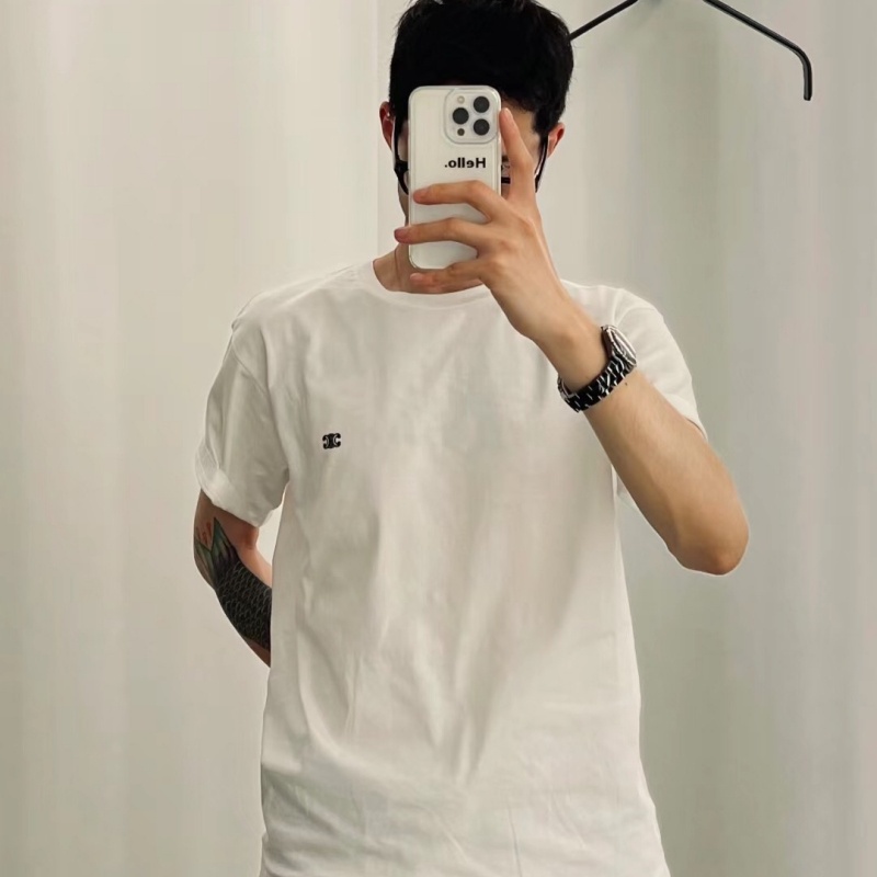 C-e / Mới Áo Thun Tay Ngắn Dáng Rộng Vừa Vặn Thêu Họa Tiết Arc de Triomphe Đa Năng 2023