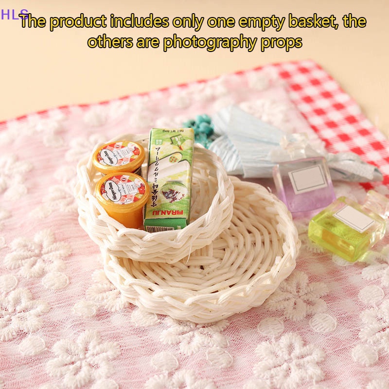 Giỏ Đựng Trái Cây / Thức Ăn Trang Trí Nhà Búp Bê Tỉ Lệ 1: 12