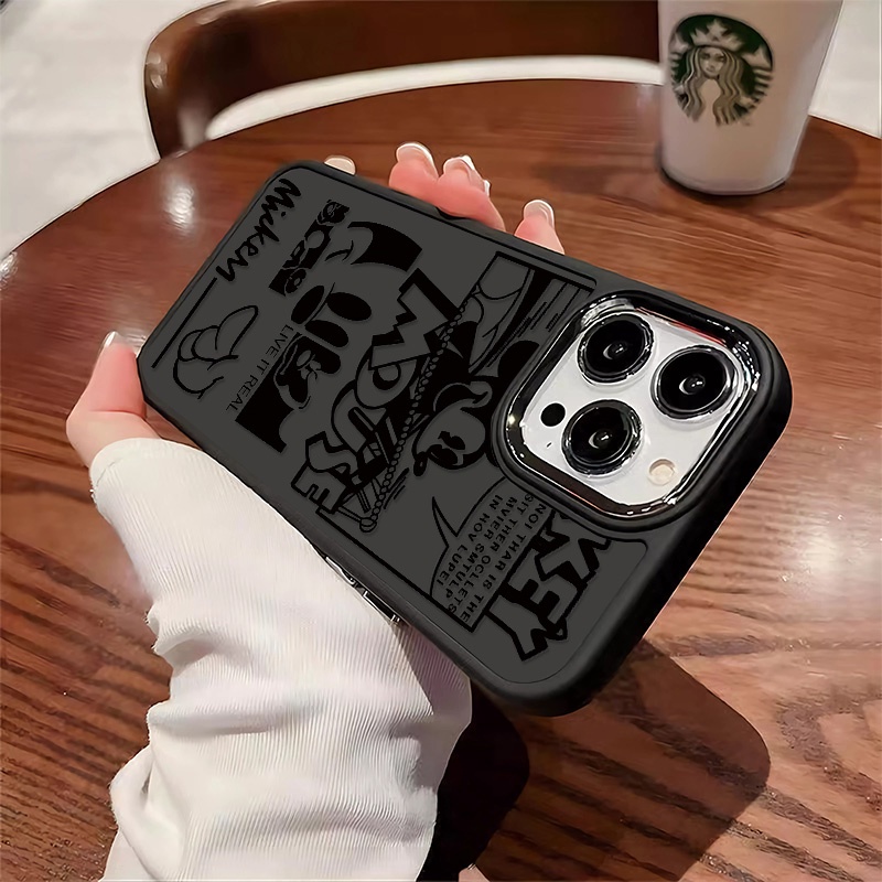 Ốp Điện Thoại Silicon Mềm Chống Sốc Nút Kim Loại Hình Chuột Dễ Thương Cho IPhone 14 13 12 11 Pro Max XS X XR 8 + 7 Plus