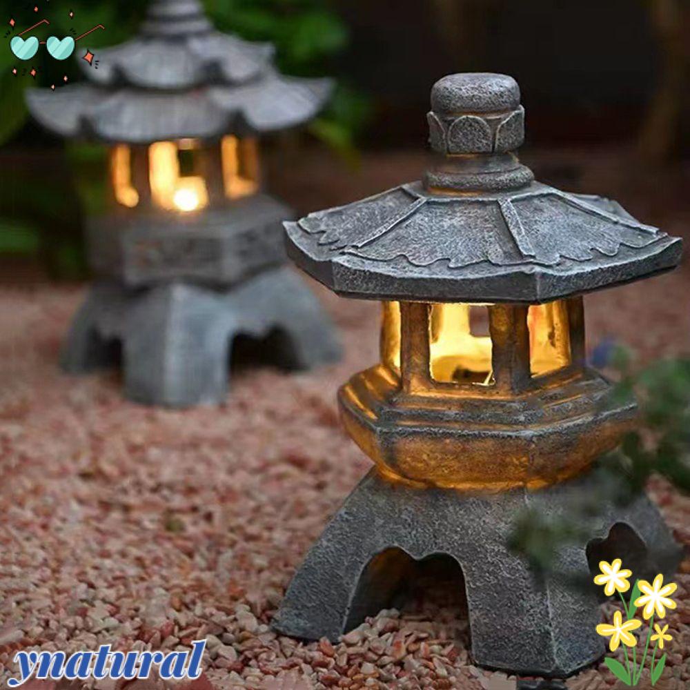 YNATURAL Lồng Đèn Bằng Nhựa Resin Sử Dụng Năng Lượng Mặt Trời Thiết Kế Sáng Tạo