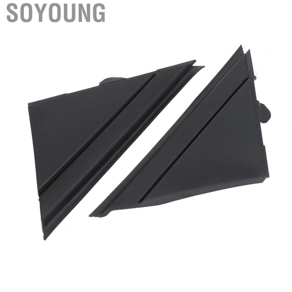 Soyoung Pair Door Mirror Flag Cover 1SH17KX7AA Left Right Black Decoration for FIAT 500 2012 2013 2014 2015 2016 2017 Side View