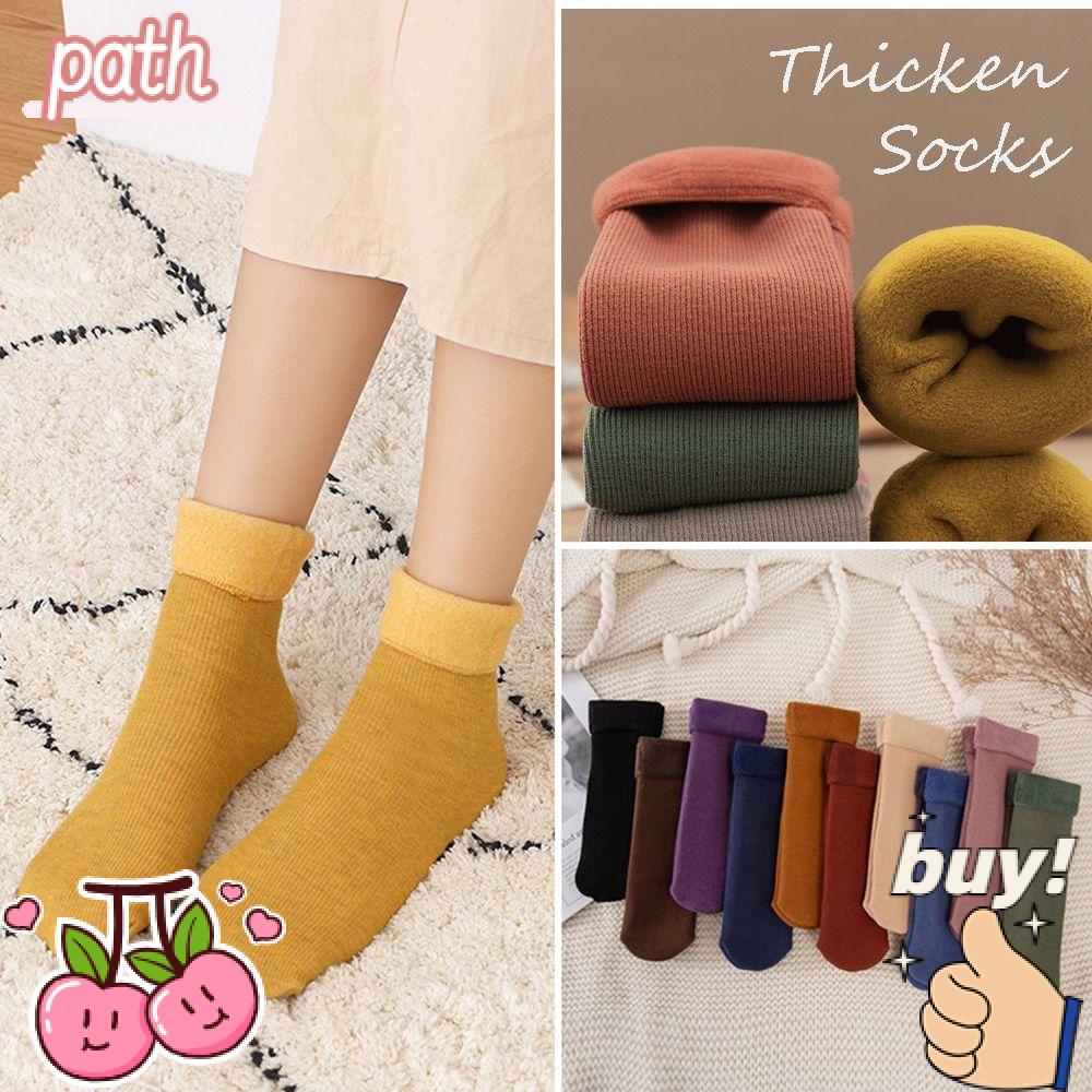 PATH Giày Bốt Đi Tuyết Len Cashmere Phối Nhung Không Đường May