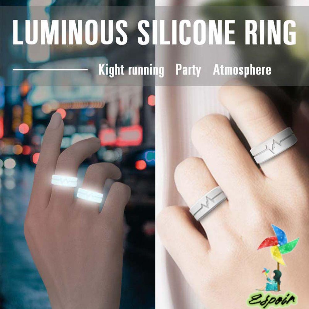 ESPO Nhẫn Silicone Phát Sáng Trong Bóng Tối Thời Trang