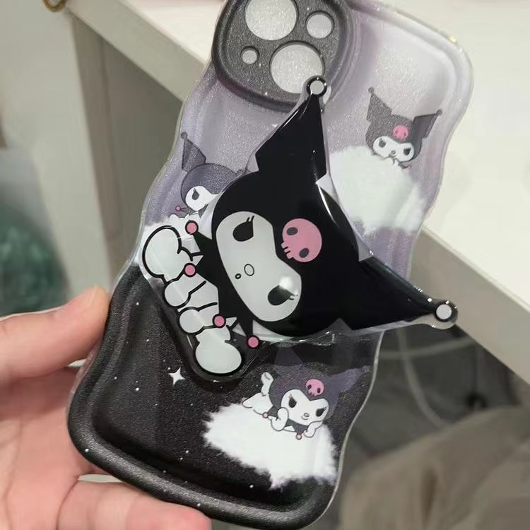 SANRIO Nhẫn Đỡ Điện Thoại Hình Anime Kuromi Hàn Quốc Dễ Thương