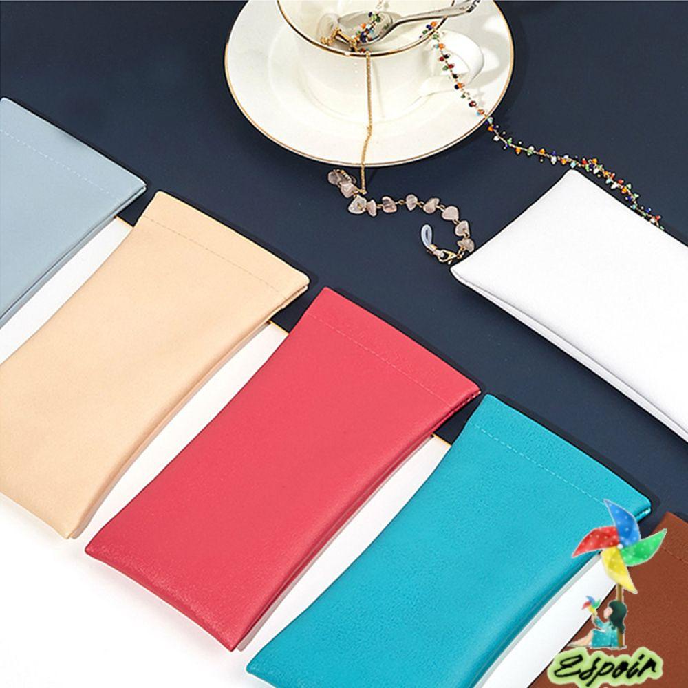 ESPO Túi Da PVC Màu Trơn Đựng Mắt Kính / Cọ Trang Điểm Tiện Dụng