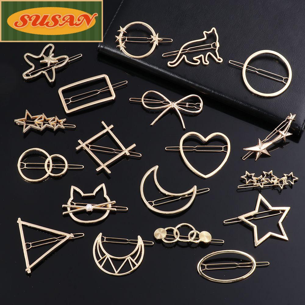 SUSANS Kẹp Tóc Kim Loại Lấp Lánh