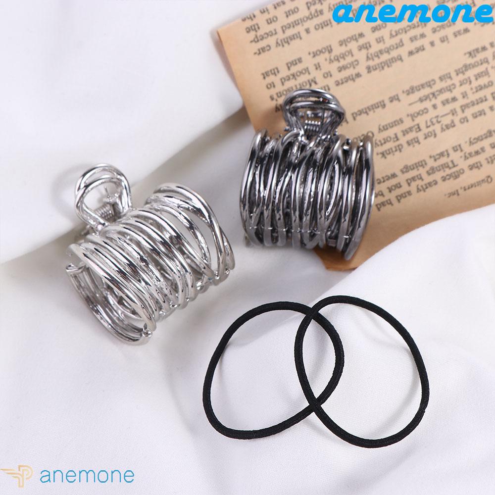 ANEMONE Kẹp Tóc Đuôi Ngựa Bằng Kim Loại Phong Cách Hàn Quốc Thời Trang Cho Nữ