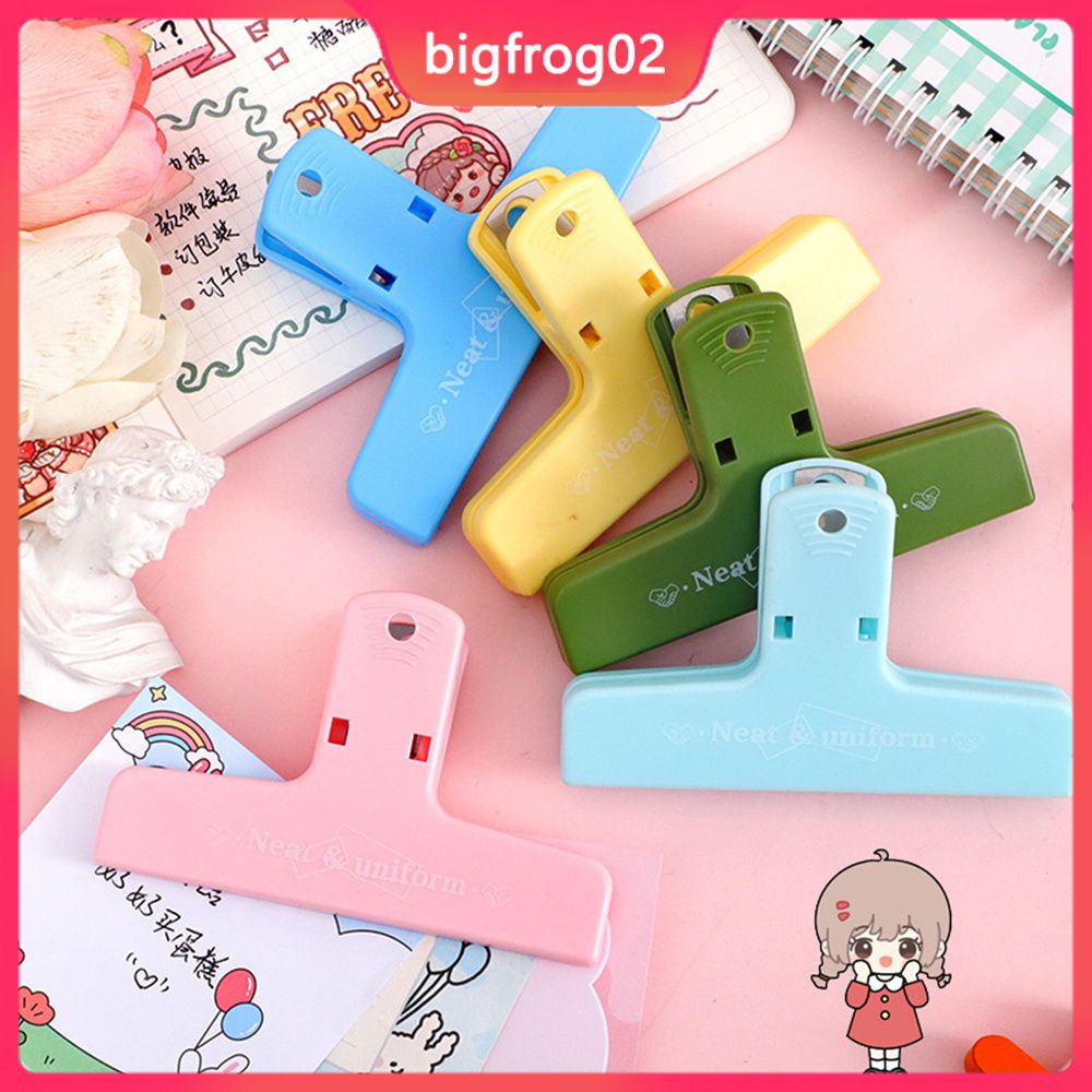 Kẹp Giấy Kiểm Tra Sổ Tay Bằng Nhựa Đuôi Dài Nhiều Màu Sắc Dành Cho Học Sinh