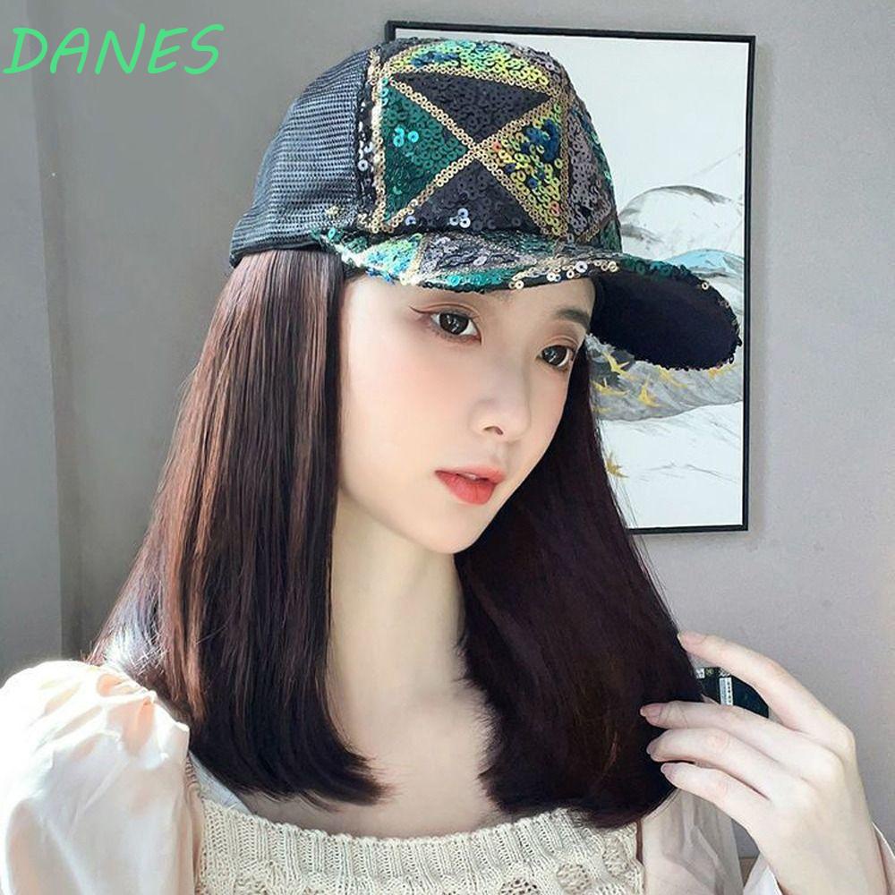 DANES Tóc Giả Màu Đen Tự Nhiên Có Kẹp Tiện Dụng Khi Đi Du Lịch